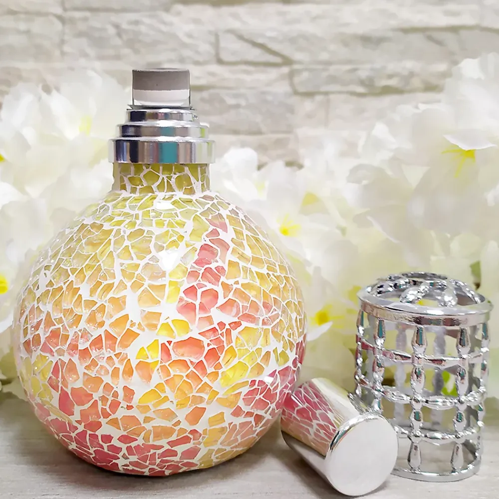 Mamamanuela Lampe catalytique Mosaïque Bicolore + Arôme Mountain Mint 200 ml - Élimine mauvaises odeurs, parfume et améliore qualité de l'air* Désodorisant Et Parfum D'Ambiance