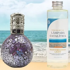 Lampe catalytique Mosaïque de minuit + Mediterranean Light 200 ml - Élimine mauvaises odeurs, parfume et améliore qualité de l'air>Mamamanuela Best