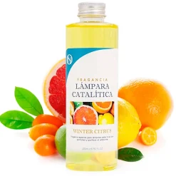 Mamamanuela Lampe catalytique Mosaïque Blanc + Arôme Winter Citrus 200 ml - Élimine mauvaises odeurs, parfume et améliore la qualité de l'air* Désodorisant Et Parfum D'Ambiance