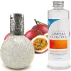 Mamamanuela Lampe catalytique Mosaïque Blanc + Parfum Caribbean Passion 200ml. Élimine mauvaises odeurs, parfume et améliore qualité de l'air* Désodorisant Et Parfum D'Ambiance