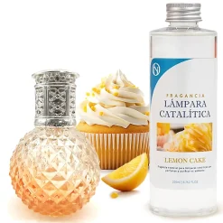 Mamamanuela Lampe catalytique Orange Diamonds + Parfum Lemon Cake 500 ml - Élimine mauvaises odeurs, parfume et améliore la qualité de l'air* Désodorisant Et Parfum D'Ambiance