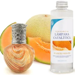Lampe catalytique Orange Waves + Parfum Waikiki Melon 500 ml - Élimine mauvaises odeurs, parfume et améliore la qualité de l'air>Mamamanuela Hot