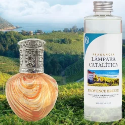 Lampe catalytique Orange Waves + Parfum Provence Breeze 500 ml - Élimine mauvaises odeurs, parfume et améliore la qualité de l'air>Mamamanuela