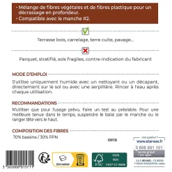 Lave-pont fibre végétale L.23 x l.11cm>Starwax Best