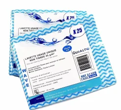 Lavette Uu Nt Wawe Bleu/Blanc 30X36Cm (Sachet 25U) - Guialto* Eponge