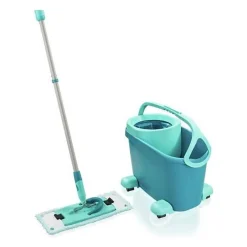 Clean Twist M Ergo mobile 52121 Kit de nettoyage sol - Balai a plat lave sol avec housse, seau a essorage facile, roule>Leifheit Clearance