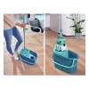 Leifheit Clean Twist M Ergo 52120 Kit de nettoyage sol - Balai a plat lave sol avec housse 33 cm et seau a essorage rotatif faci* Seau, Bassine, Récipient De Ménage