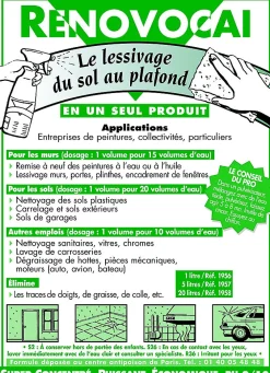 Rénovocai Lessive du sol au plafond 5L* Produits De Gros Lessivage
