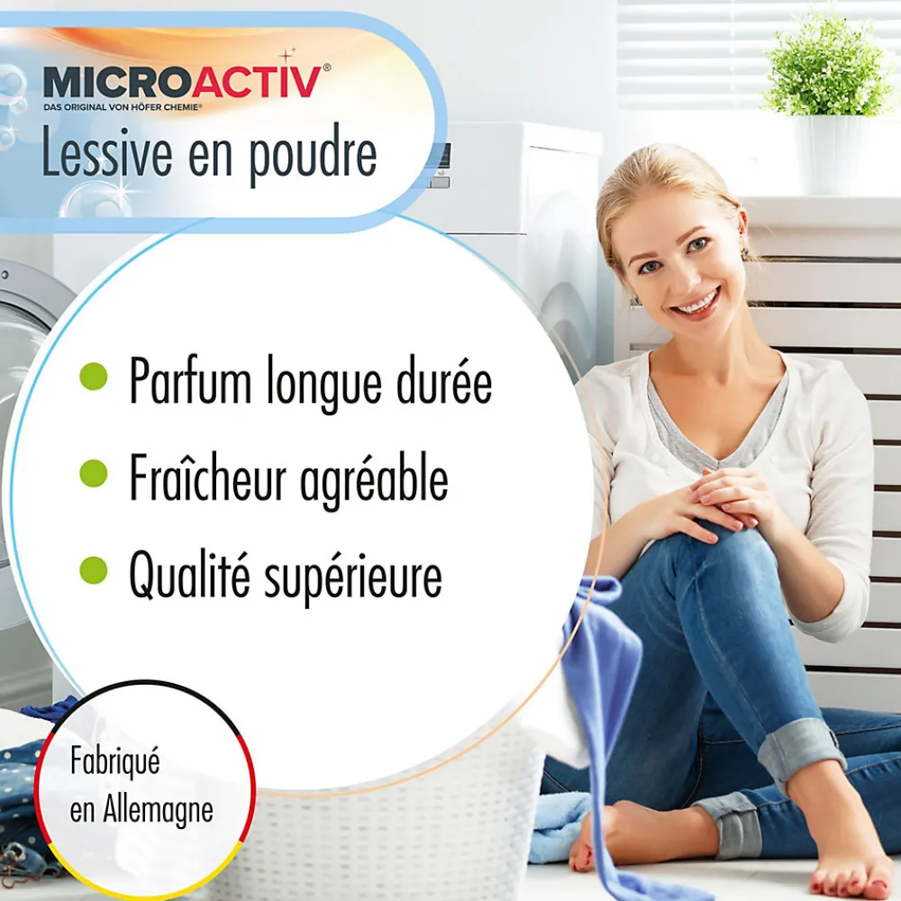 Lessive En Poudre Microactiv, 400 kg, Puissante Pour Blanc Et Couleurs>Höfer Chemie Online