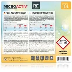 Lessive Liquide Microactiv 10 L Puissante Pour Blanc Et Couleurs, Se Dissout Facilement><noscript><img width=