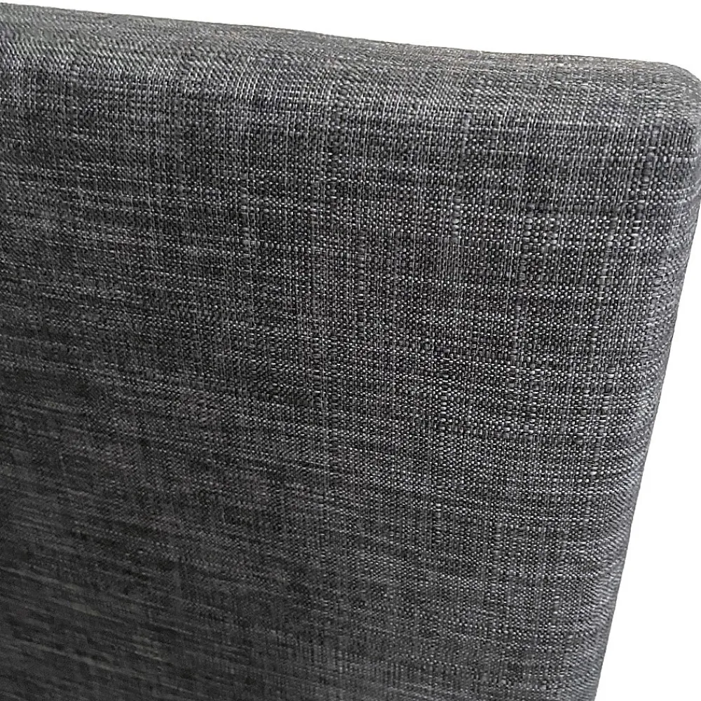 Lit 1 place 90x190cm Tissu Gris foncé avec sommier DUSIN>Bb Loisir Discount