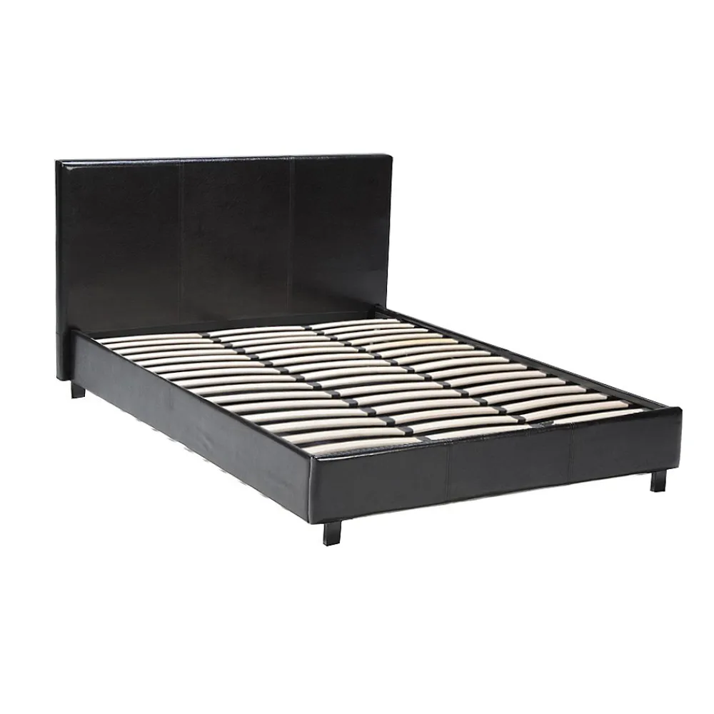 Lit 2 places 160x200cm noir avec sommier ALATA>Bb Loisir Best