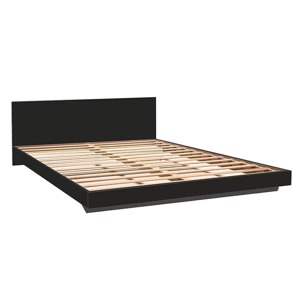 Bb Loisir Lit 2 places 140x190cm Noir LIFA inclus sommier et tête de lit* Lit Double