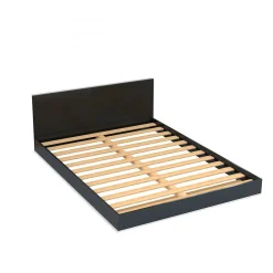 Bb Loisir Lit 2 places 140x190cm Noir LIFA inclus sommier et tête de lit* Lit Double