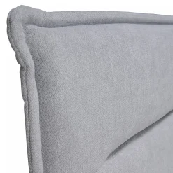 Lit 2 places 140x190cm tissu Gris clair avec sommier LANEAU><noscript><img width=
