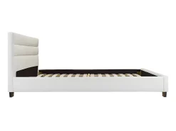 Lit 160 x 200 cm - Simili - Blanc - FAUSTIN><noscript><img width=