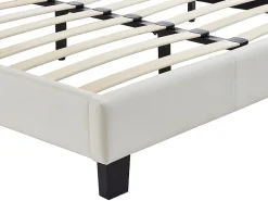 Lit 140 x 190 cm - Simili - Blanc - CORNELIUS II><noscript><img width=