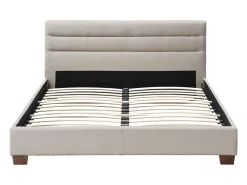 Lit 140 x 190 cm - Tissu - Beige - FAUSTIN><noscript><img width=