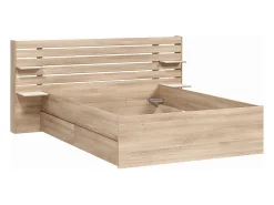 Lit 140 x 190/200 cm avec 4 tiroirs - Coloris : Naturel - TENALIA II>Vente-unique Best