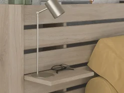 Lit 180 x 200 cm avec rangements - Coloris : Naturel + Sommier + Matelas - TENALIA><noscript><img width=