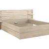 Vente-unique Lit 180 x 200 cm avec rangements - Coloris : Naturel + Sommier - TENALIA* Lit Avec Rangement