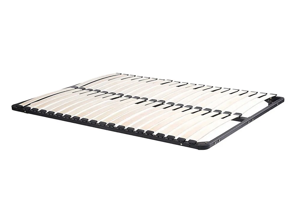Lit 140 x 190 cm avec rangements - Coloris : Naturel et blanc + Sommier + Matelas - VARDIEL>Vente-unique Hot