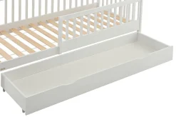 Lit 90 x 190 cm avec tiroir - Pin et MDF - Blanc + Matelas - PROVIATI><noscript><img width=