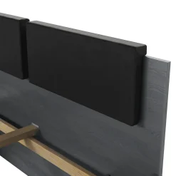 Lit adulte 140x200 avec tiroirs intégrés - Collection FLOYD. Coloris gris effet bois><noscript><img width=