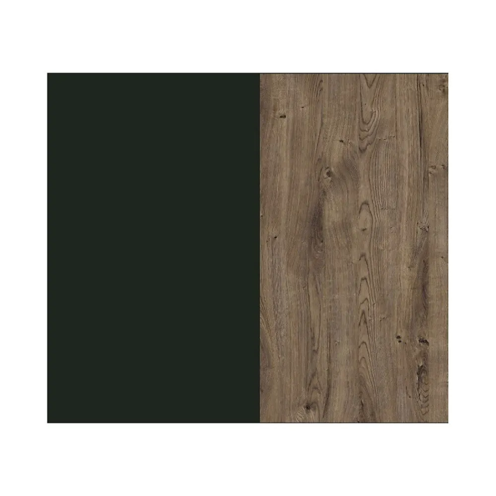 Lit adulte 180x200 collection ASSIA. Coloris vert kaki et finitions aspect chene.>Meublorama Discount