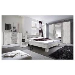 Meublorama Lit adulte 160x200 collection IRINA. Coloris gris clair et gris foncé* Lit Double