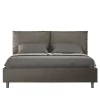 Ityhome Lit Antea avec sommier rembourré 160x210 simili cuir cappuccino* Lit Coffre