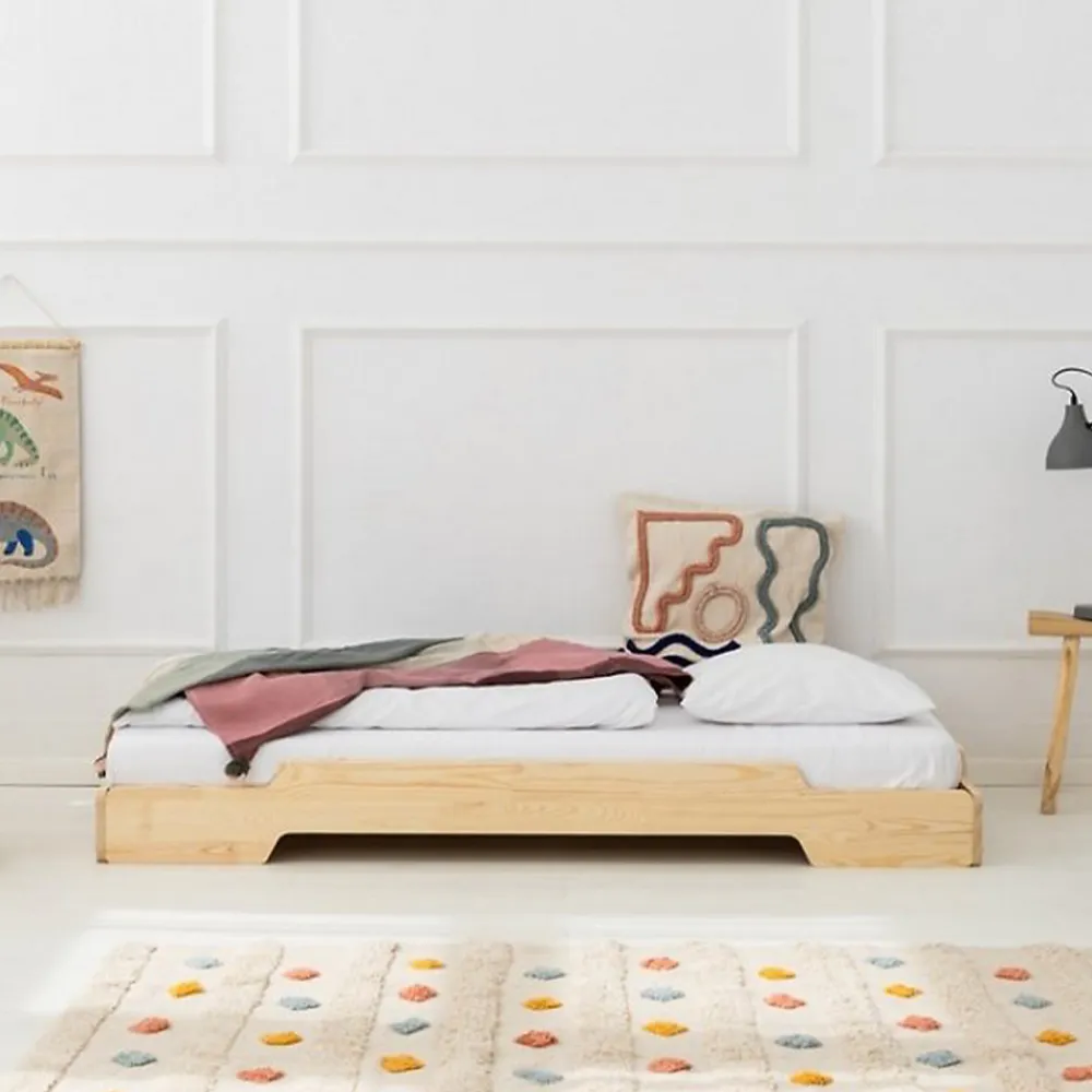 Lit au sol 90x190 sommier inclus Lola Bois>Petits-Meubles
