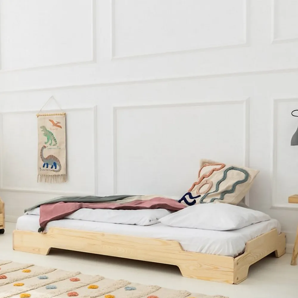 Lit au sol 90x190 sommier inclus Lola Bois>Petits-Meubles