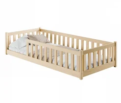 Petits-Meubles Lit au sol 90x200 sommier inclus Maya Bois*Enfant Lit Enfant
