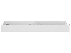 Lit avec 4 tiroirs 140 x 190 cm - Coloris : Blanc brillant et naturel - VELONA><noscript><img width=
