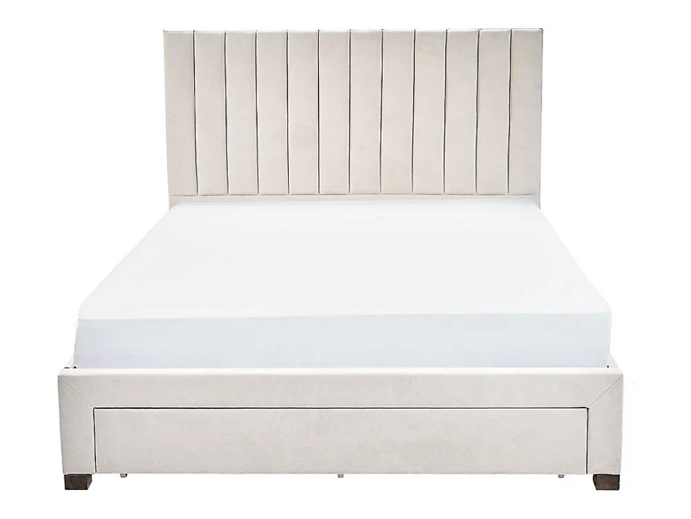 Lit avec 3 tiroirs 180 x 200 cm - Tissu - Beige - LIAKO>Vente-unique Clearance