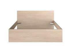 Lit avec 4 tiroirs 160 x 200 cm - Coloris : Naturel et noir - VELONA><noscript><img width=