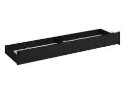 Lit avec 4 tiroirs 160 x 200 cm - Coloris : Naturel et noir - VELONA><noscript><img width=