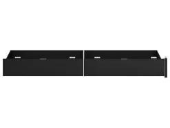 Lit avec 4 tiroirs 160 x 200 cm - Coloris : Naturel et noir - VELONA><noscript><img width=