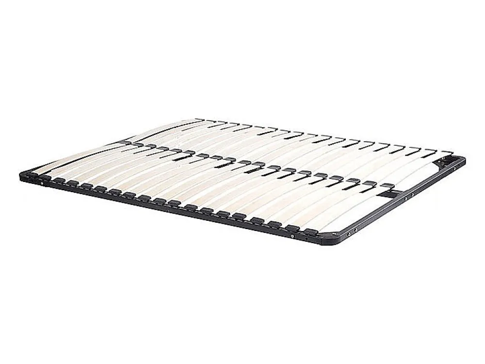 Vente-unique Lit avec chevets 120 x 200 cm - 2 tiroirs - Avec LEDs - Coloris : Naturel et anthracite + Sommier - FRANCOLI* Lit Avec Rangement