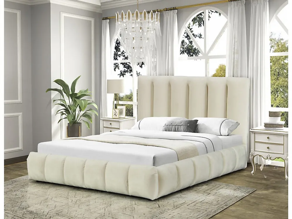 Lit avec coffre "Annie" 180 x 200 cm Beige>Palozi Home Online