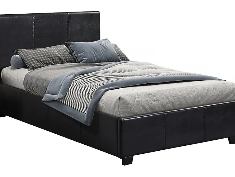 Habitat Et Jardin Lit avec coffre "Carla" 90 x 190 cm Noir* Lit Coffre