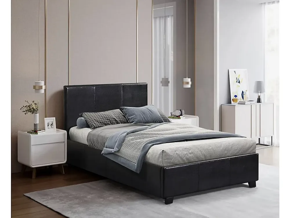 Habitat Et Jardin Lit avec coffre "Carla" 90 x 190 cm Noir* Lit Coffre