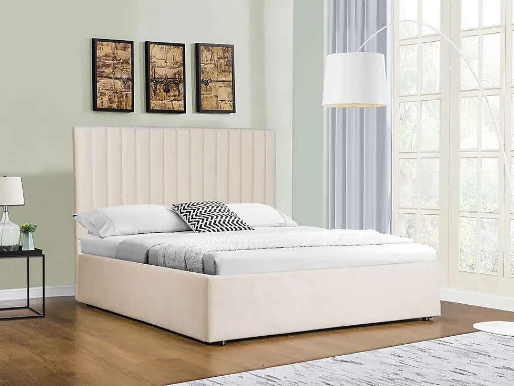Habitat Et Jardin Lit avec coffre "Mia" 160 x 200 cm Beige* Lit Coffre