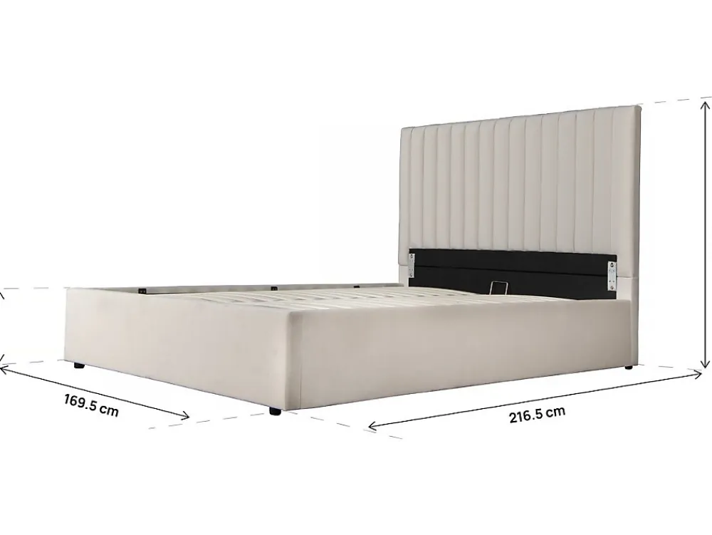 Habitat Et Jardin Lit avec coffre "Mia" 160 x 200 cm Beige* Lit Coffre