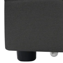 Lit avec rangement 140 x 200 cm - Lit Double avec 4 Tiroirs et LED - Lin Bois Métal - Sans Matelas - Gris><noscript><img width=