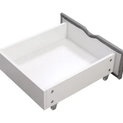 Lit avec rangement 140x200 cm - Lit Double Capitonné avec 4 Tiroirs - Velours - Sans Matelas - Gris><noscript><img width=