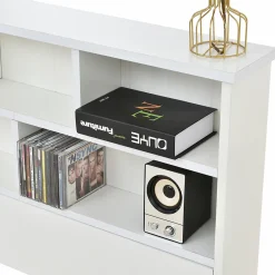 Okwish Lit avec rangement 140x200 cm - Lit double avec tiroirs et tête de lit - Pin massif + MDF - Sans Matelas - Blanc* Lit Avec Rangement