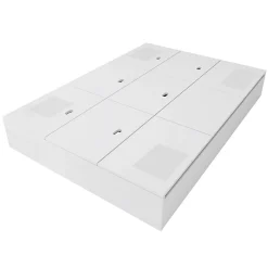 Okwish Lit avec Rangements 140x200 cm - Lit Double avec Tiroirs, Espace sous le Lit - MDF - Blanc - Sans Matelas* Lit Avec Rangement