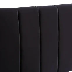 Lit avec Rangements 160x200, Lit Double Capitonné en Velours Noir avec 2 Tiroirs><noscript><img width=
